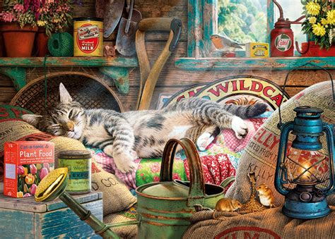 Ravensburger xxl large piece childrens jigsaw puzzles choose from 100/200/300pc. SNOOZING IN THE SHED 1000 PIECE JIGSAW PUZZLE - GIBSONS