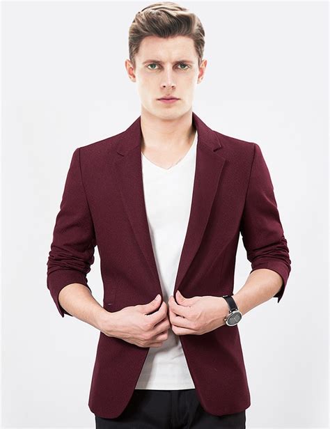 New Arrival Single Button Leisure Blazers Men Male 2015 Fashion Slim