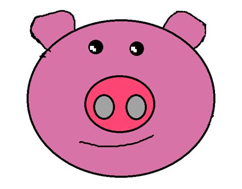 Desenho de Cara de porco pintado e colorido por Usuário não registrado