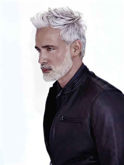 Gray Hair Model Grey Hair Men Gents Hair Style Hair And Beard Styles