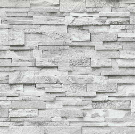 Details About Split Face Tile Brick Slate Stone Wallpaper Paste The