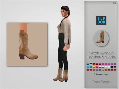 Cowboy Boots At Elfdor Sims Sims 4 Updates