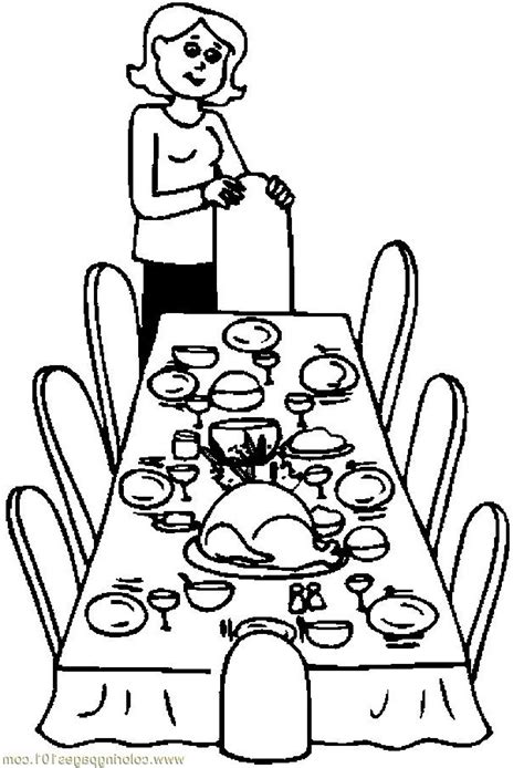 Dinner Table With Food Drawing Clip Art Library