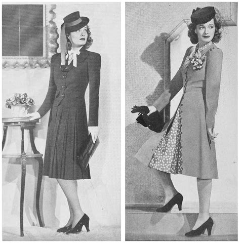 1940s Fashion Early Summer Suits 1940 1940s Fashion Fashion Womens Fashion Vintage