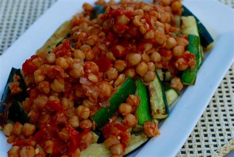 Grilled Zucchini And Spicy Chickpeas Catskill Animal Sanctuary