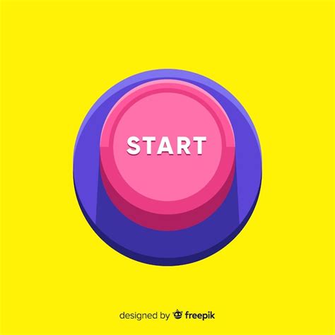 Pink Start Button Vector Free Download