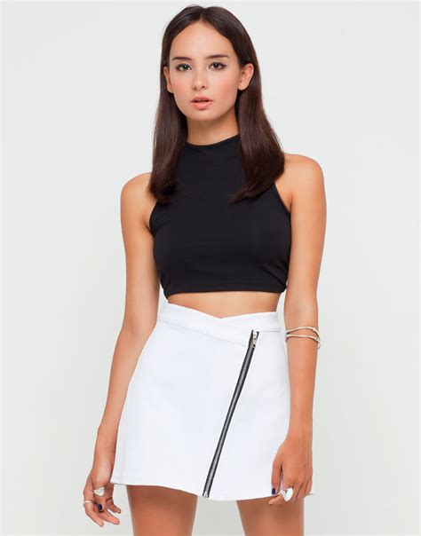 Leather Mini Skirt With Zips Shopping Guide We Are