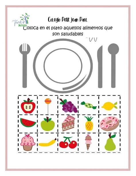 Alimentos Saludables Exercise Workbook School Subjects Teachers
