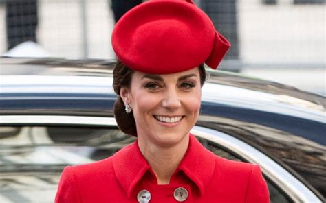 duchess of cambridge kate middleton looked stunning in a red coat dress at commonwealth day