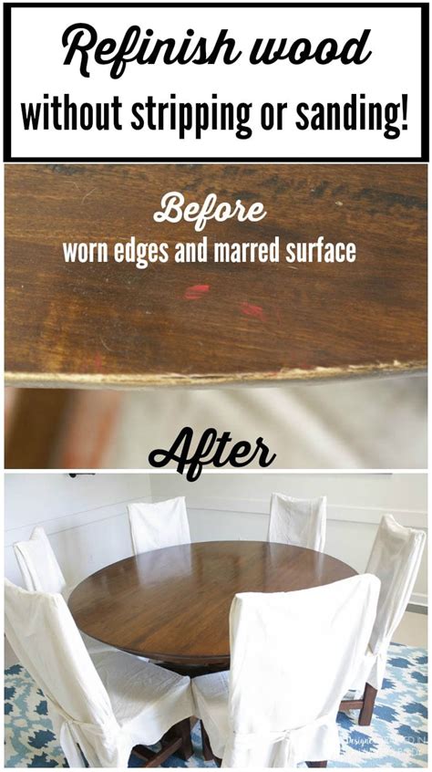 Do you have a stained piece of furniture that you want to restore, but not strip or sand? How to Refinish a Table without Sanding & Stripping