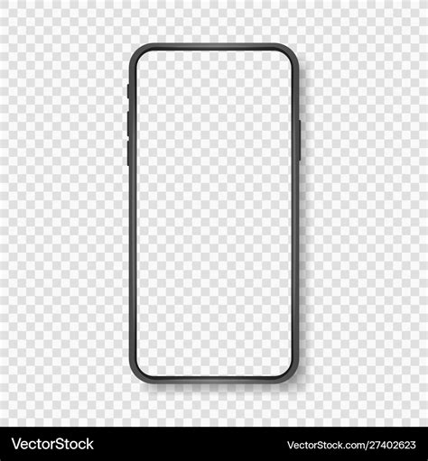 Smartphone Blank Screen Phone Mockup Template Vector Image