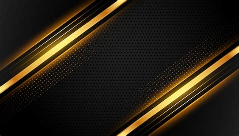 Free Vector Premium Black And Gold Lines Abstract