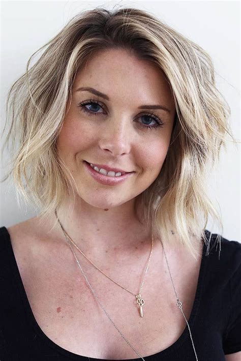 Blonde Short Hairstyles For Round Faces ★ See More Blonde Short Hairstyles