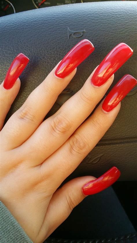 Pin By Stéphane Laurier On Beaux Ongles 2 Long Red Nails Long Nails