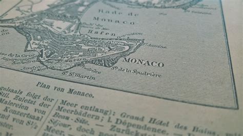 Vintage Map Of Monaco