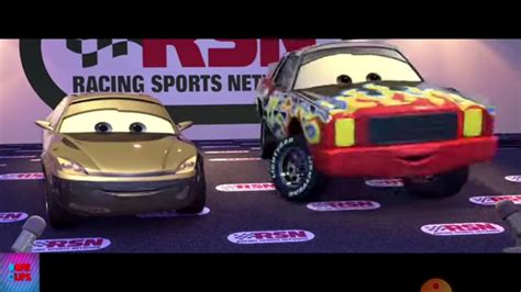 Disney Pixar Cars The Kings Crash Scene Youtube
