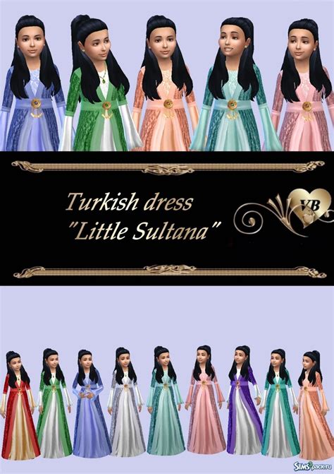 Турецкое платье для девочки Маленькая Султанша Sims 4 Mods Sims 3
