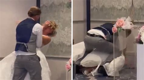 Groom Knocks Down Bride In Aggressive Wedding Cake Fiasco