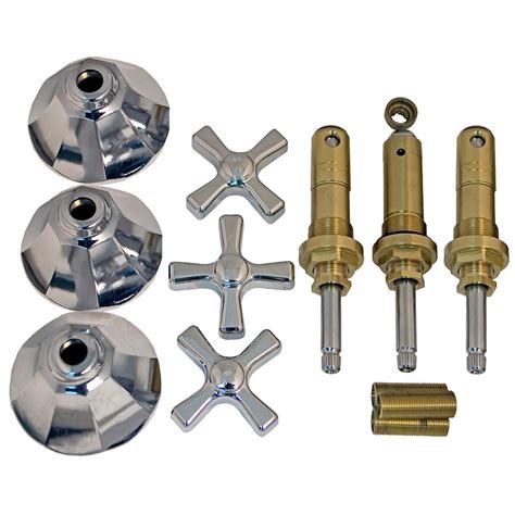 We're repairing a leak in the shower fixtures and decided to replace the standard fixtures initially installed. Lincoln Products Tub and Shower Rebuild Kit for American ...