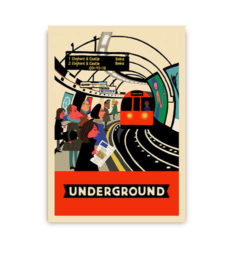 London Underground Postcard By Lagom Design Underground Art London