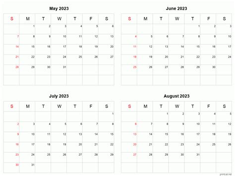 January To June 2023 Printable Calendar Six Months Per Page Printable