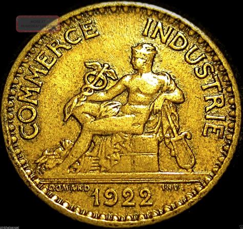 France French 1922 1 Franc Coin Great Coin Combined Sandh Discounts