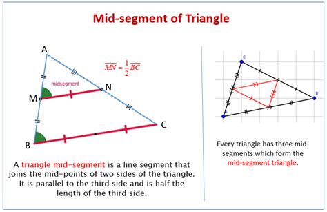 Mid Segment Of A Triangle Examples Solutions Videos Worksheets