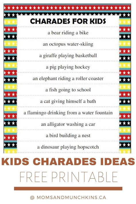 Kids Love Acting Out And Having Fun This Free Printable Will Help You