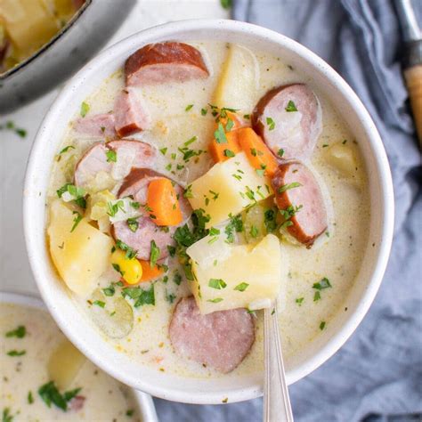 Creamy Sausage And Potato Soup YellowBlissRoad Com