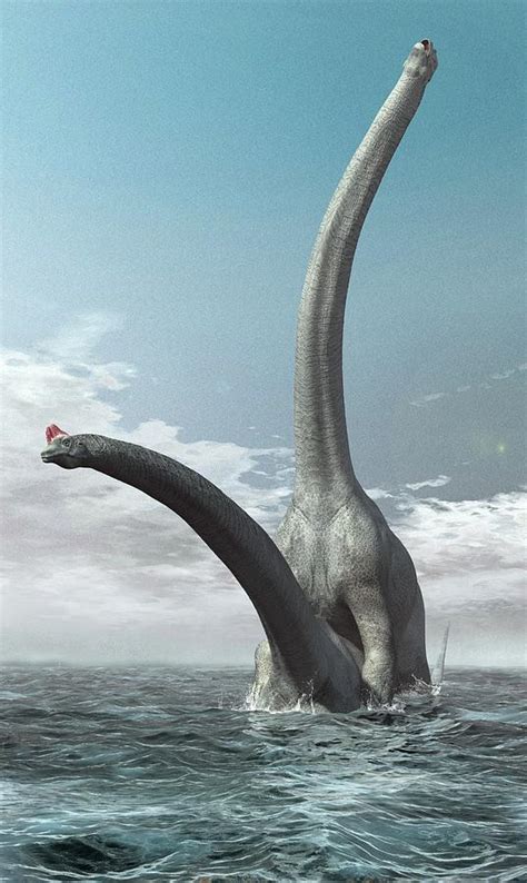 Sauroposeidon Dinosaurs Mating Photograph By Jose Antonio PeÑas Pixels