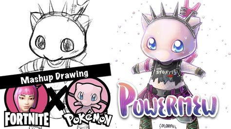 Fortnite X Pokemon Power Chord Mew Mashuup Drawing How To Draw