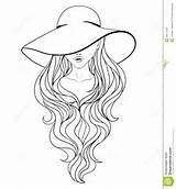 Drawings Drawing Hat Coloring Woman Sketches Inspirational Portrait Fabric Painting Line sketch template