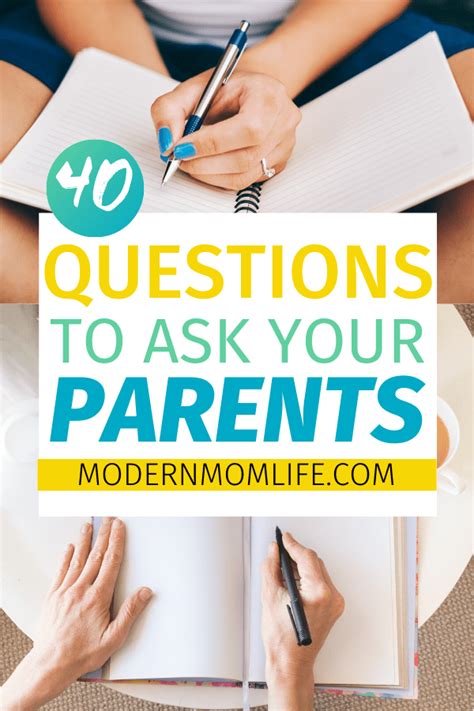40 Questions To Ask Your Parents Right Now Modern Mom Life