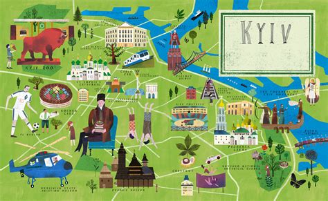 Kiev Map For The Ukrainian Edition Of City Atlas Martin Haake