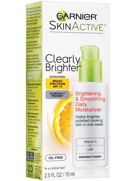 brightening and smoothing daily moisturizer spf 15 garnier skinactive