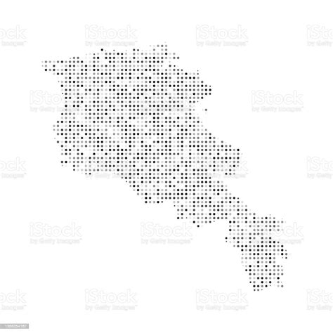 Mappa Vettoriale Astratta Tratteggiata In Bianco E Nero Dellarmenia