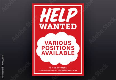 Help Wanted Posters Template Pdf Template