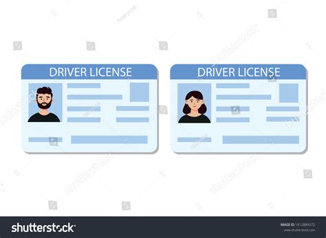 Driver License Identity Card Id Card 库存矢量图（免版税）1912889272 Shutterstock