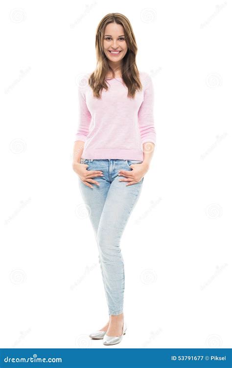 Young Woman Standing Stock Image Image Of Full Caucasian 53791677