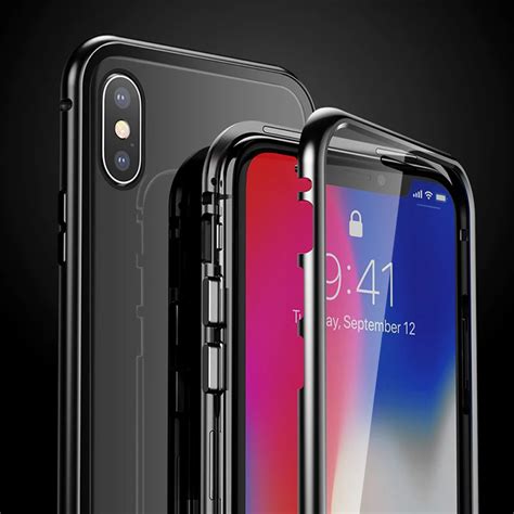 360 Full Magnetic Adsorption Case For Iphone X Xs Clear Double Sided