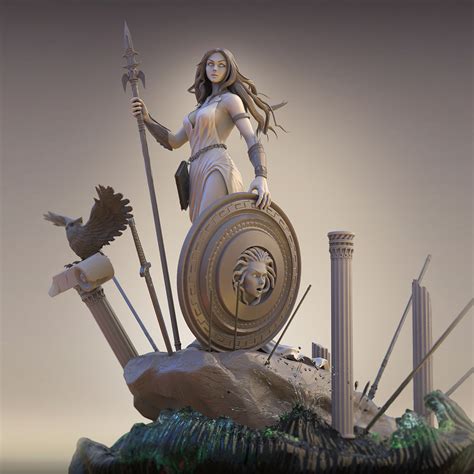 Athena Goddess Of War And Wisdom On Student Show