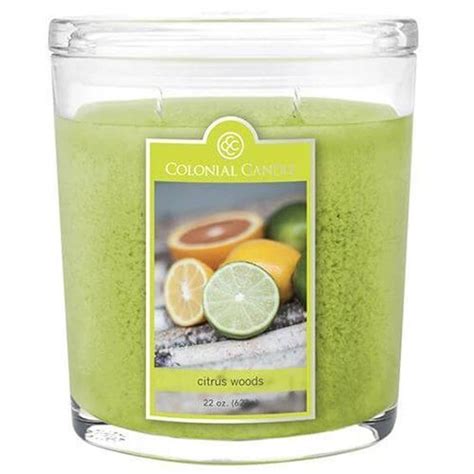 Colonial Candle Large Scented Oval Jar Candle 22 Oz 623 G Citrus Woods At Cwstore