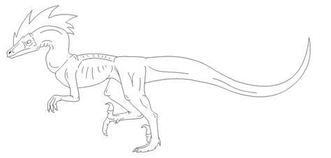 Velociraptor Line Art Free By Dinogirl500 On Deviantart