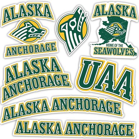 University Of Alaska Anchorage Uaa Seawolves Sticker Vinyl