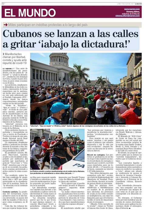 Portada Y Noticias Del PeriÓdico La NaciÓn Lunes 12 De Julio 2021