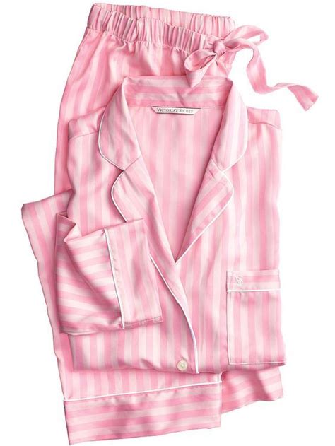 The Afterhours Satin Pajama In Pink Stripe Victorias Secret Satin
