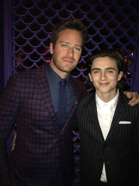 timothée chalamet and armie hammer at the new york film critics awards beautiful person