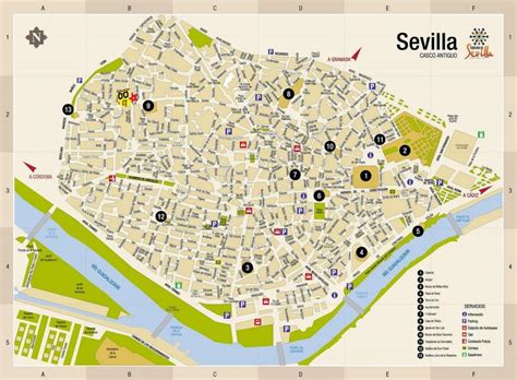 Starp daudzajām slavenajām vietām šī elpu aizraujošā vieta nebeigs jūs izbrīnīt. Plaza de armas in Sevilla Karte - Karte von plaza de armas ...