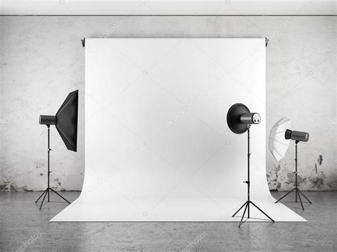 Empty Photo Studio With Lighting Equipment — Stock Photo © Ekostsov