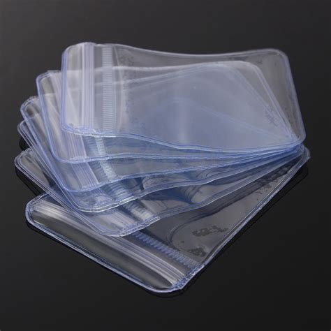 100pcs Plastic Clear Pvc Coin Bag Case Wallets Storage Cover Envelopes